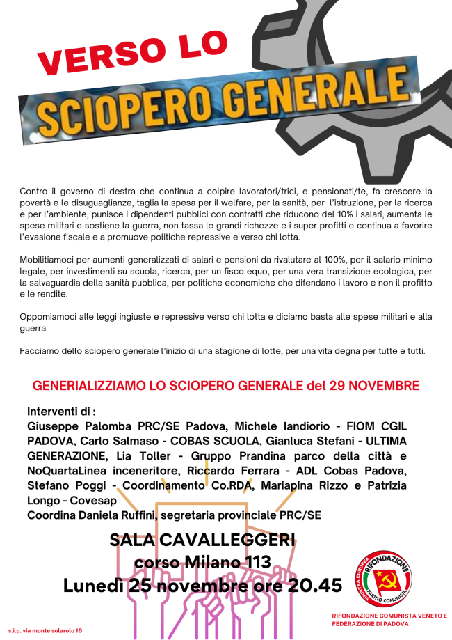 sciopero 29 novembre